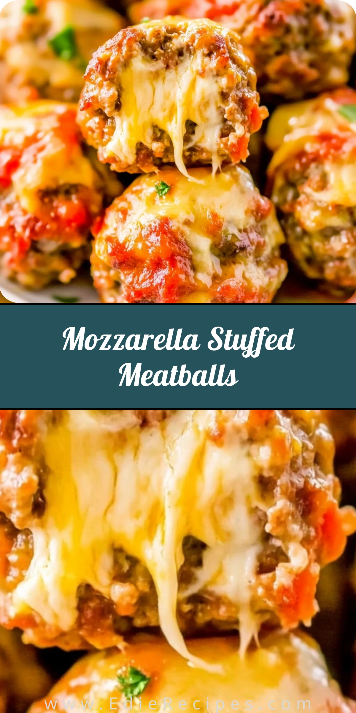 Mozzarella Stuffed Meatballs