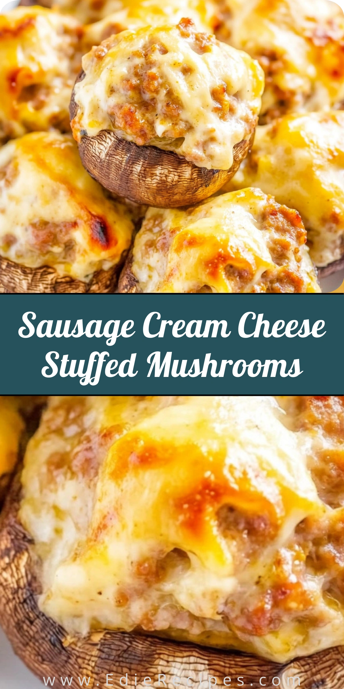 Sausage Cream Cheese Stuffed Mushrooms