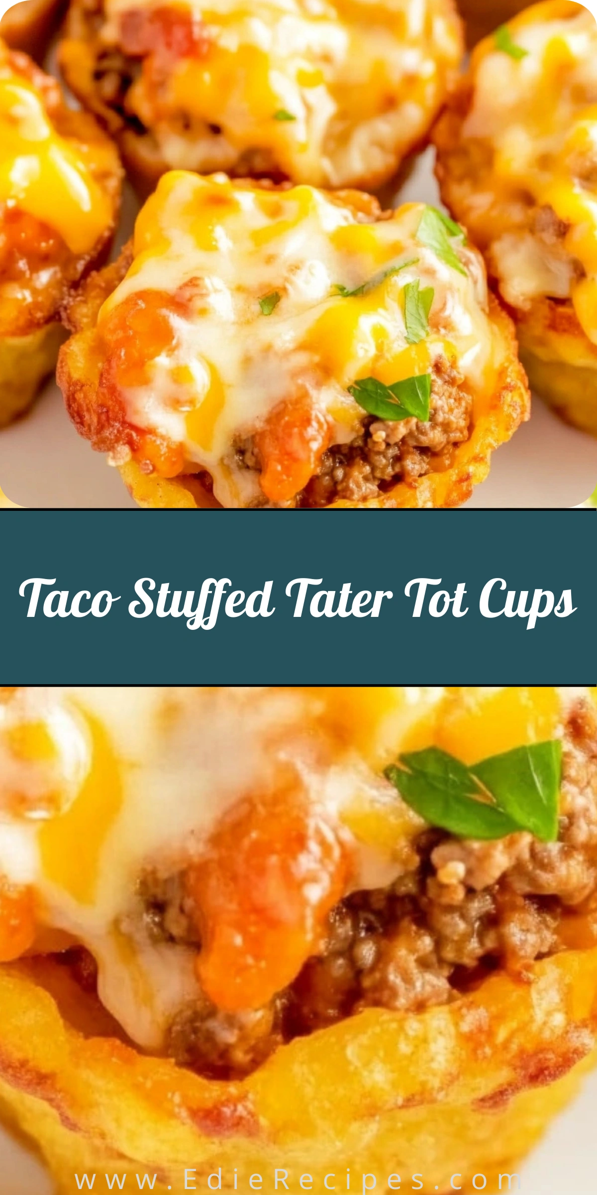 Taco Stuffed Tater Tot Cups