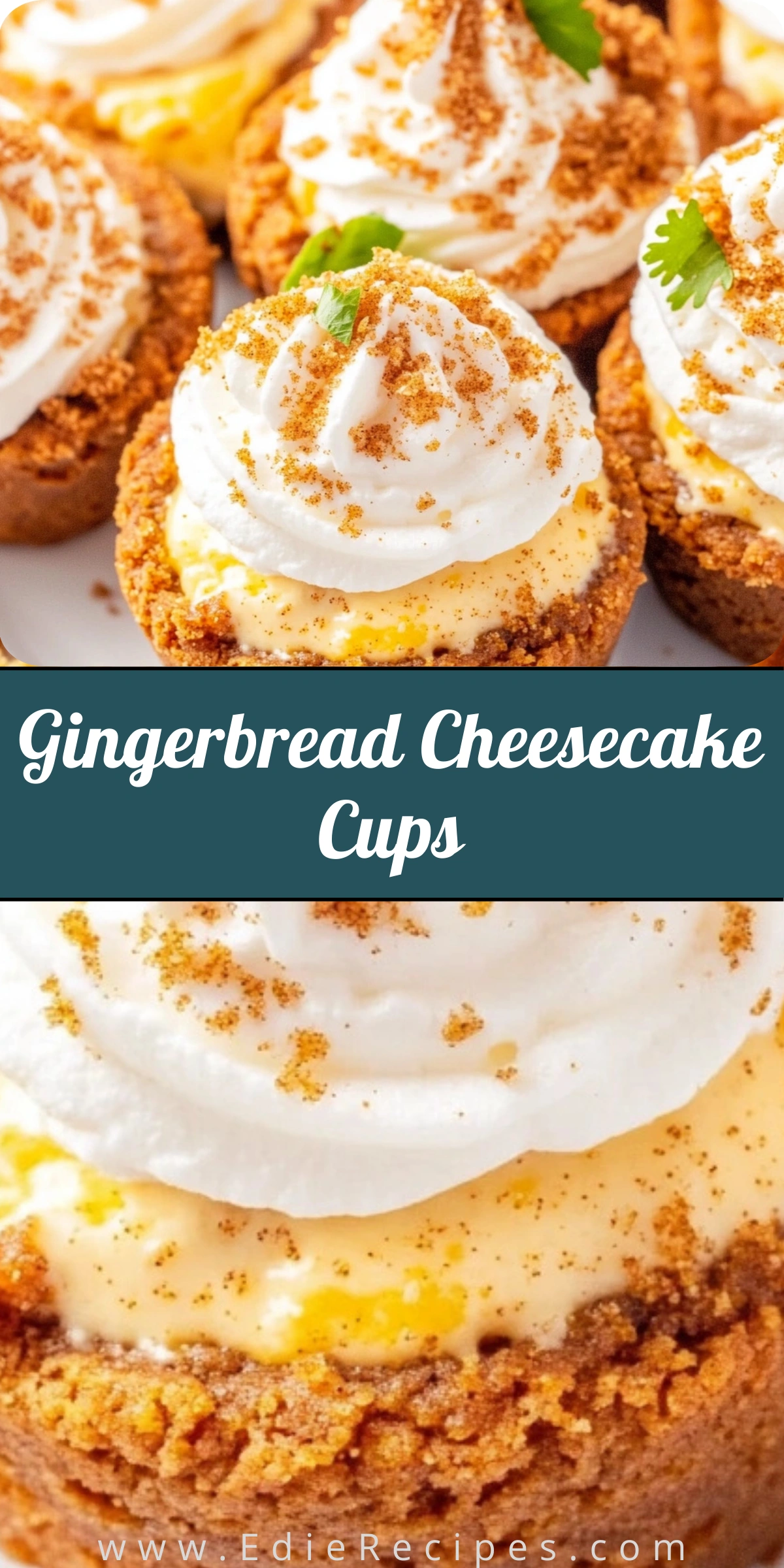 Gingerbread Cheesecake Cups